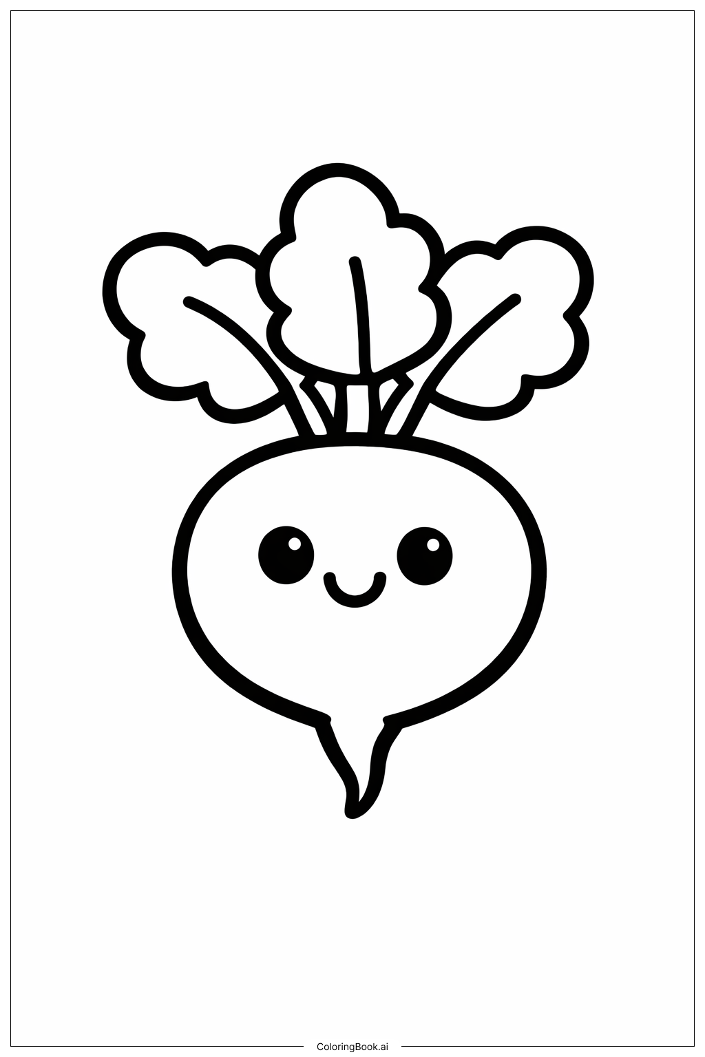  Trang tô màu Củ Cải Đơn Giản 