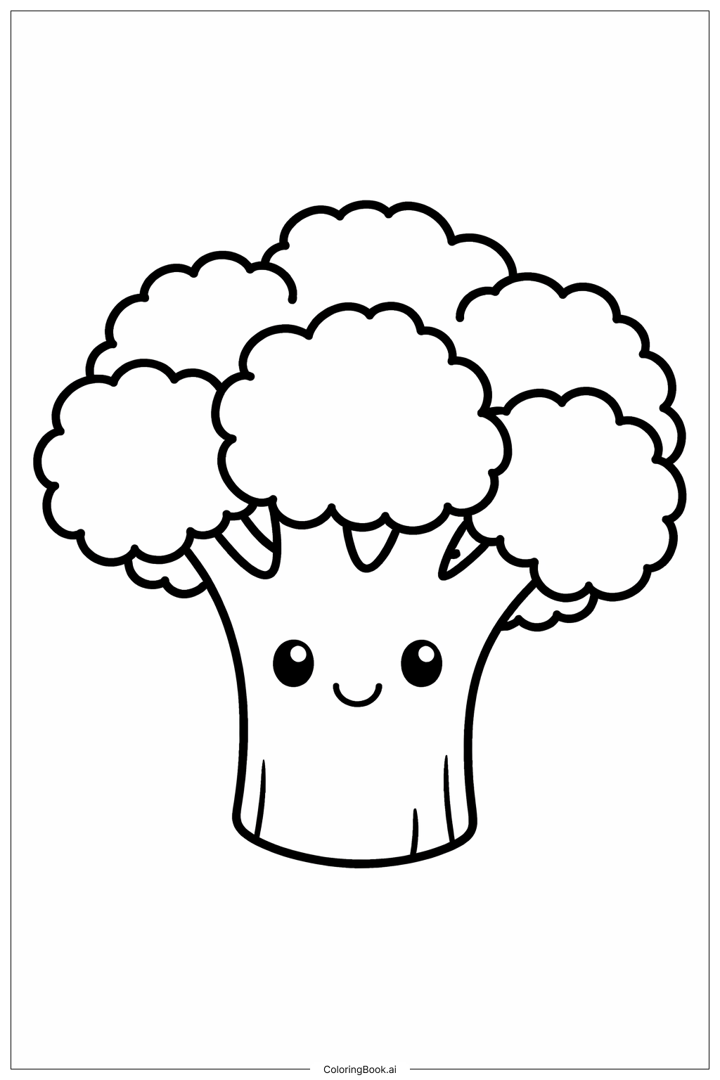  Page de coloriage Brocoli Unique Légumes 