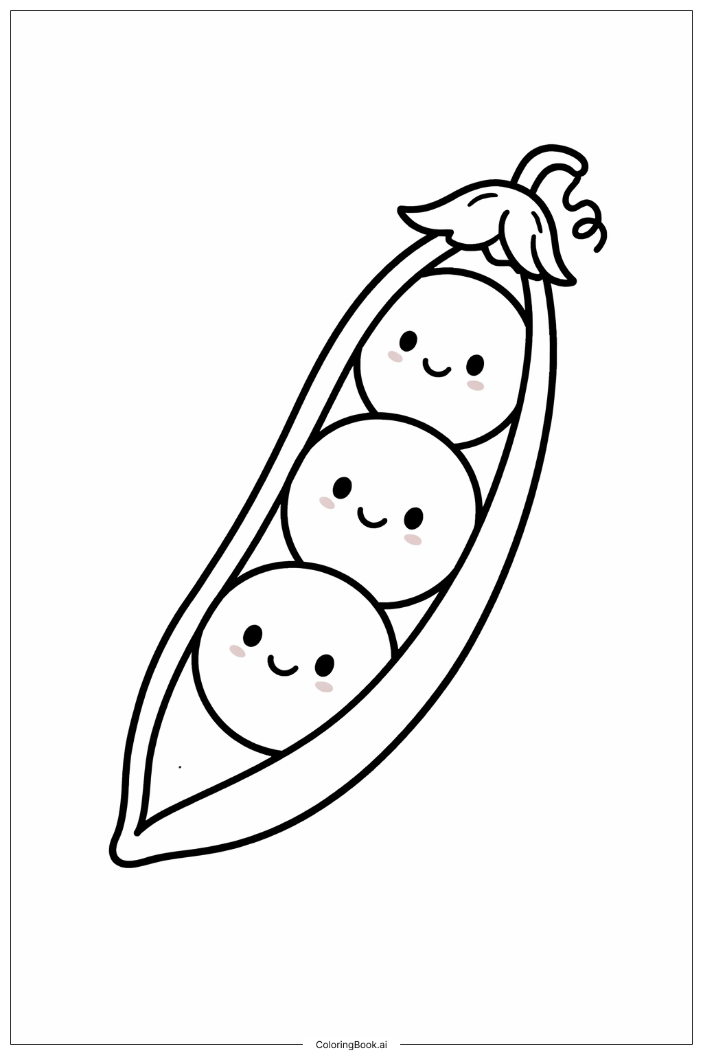  Page de coloriage Gousse de pois unique 