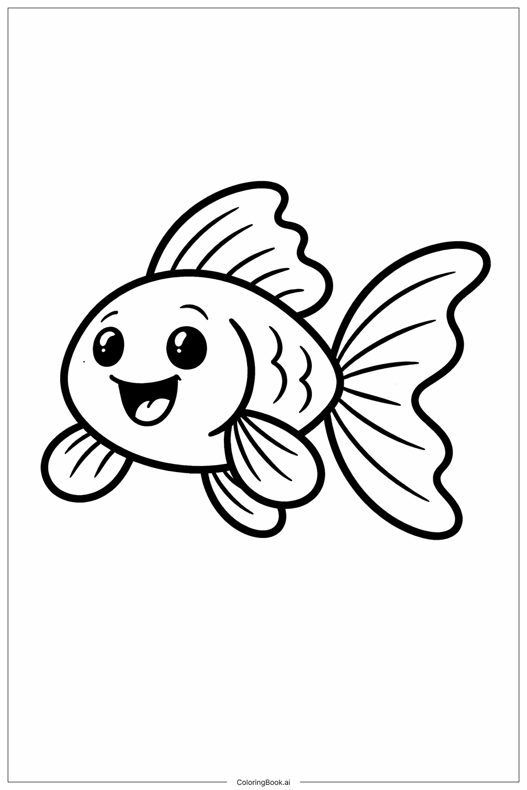  ワッキー・ウェンズデー おもしろ魚の塗り絵ページ 