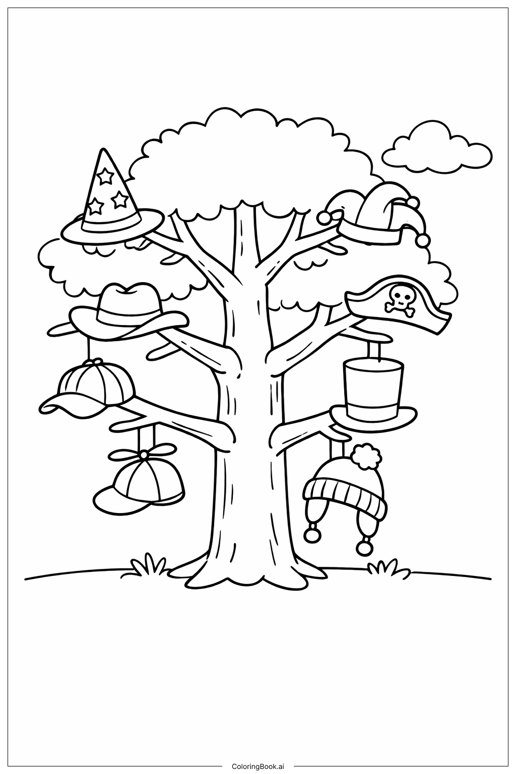  Trang tô màu Cái Mũ Lạ Kỳ Ngày Thứ Tư trên Cây 