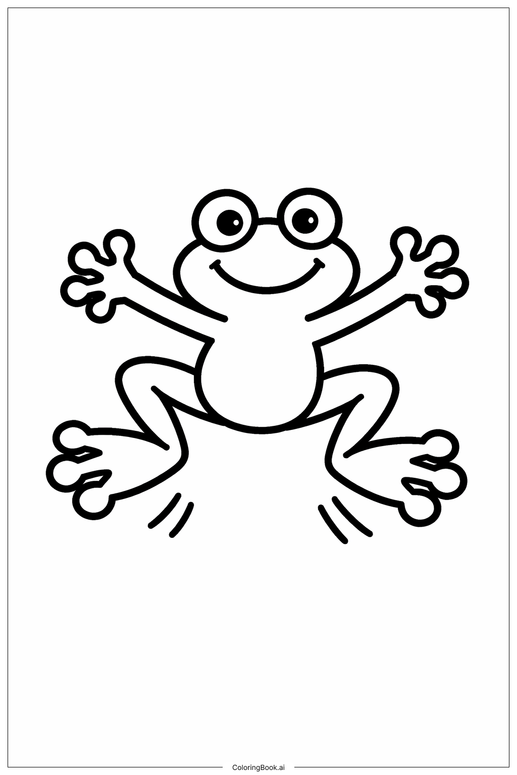  ワッキー水曜日 ジャンピングフロッグの塗り絵ページ 