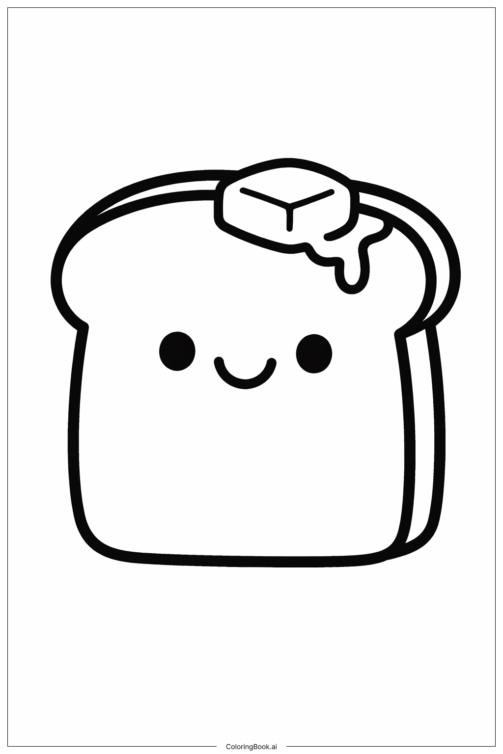  기묘한 수요일 얼굴 토스트 색칠공부 페이지 