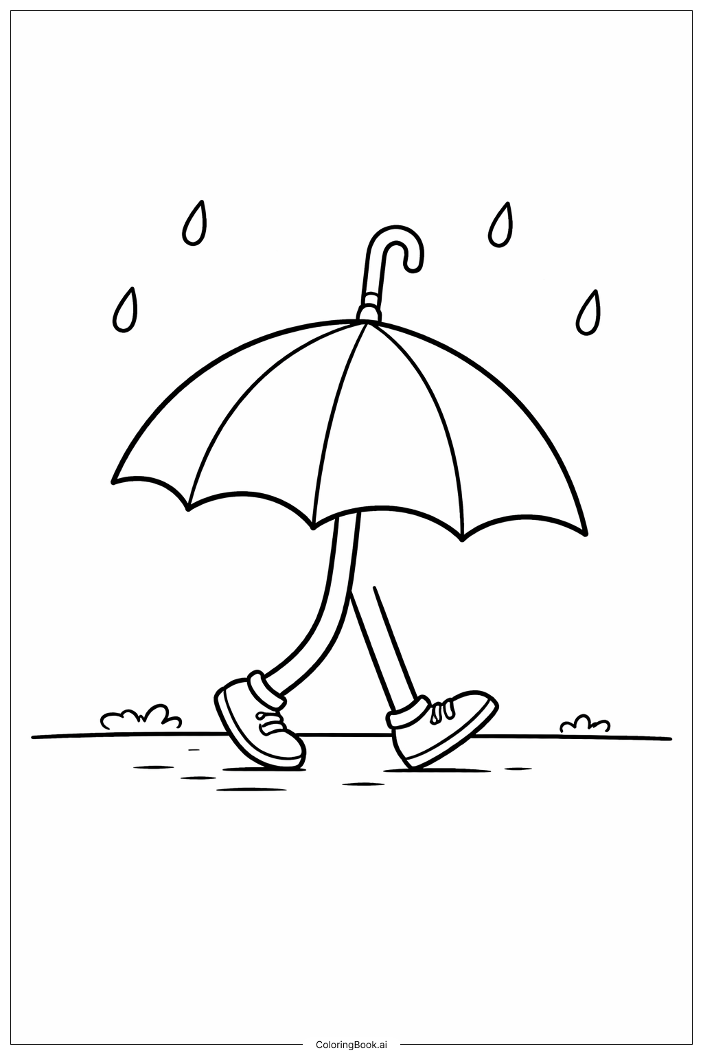  Trang tô màu Cây Dù Đi Bộ Ngày Thứ Tư Vui Nhộn 