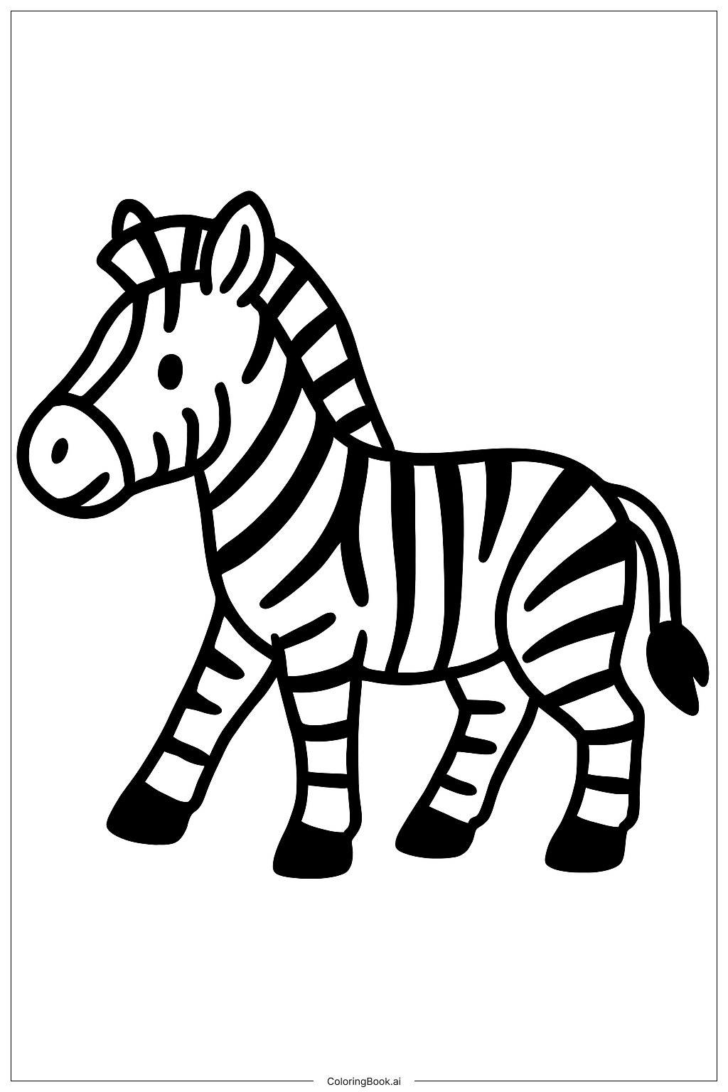  걷는 얼룩말 색칠공부 페이지 