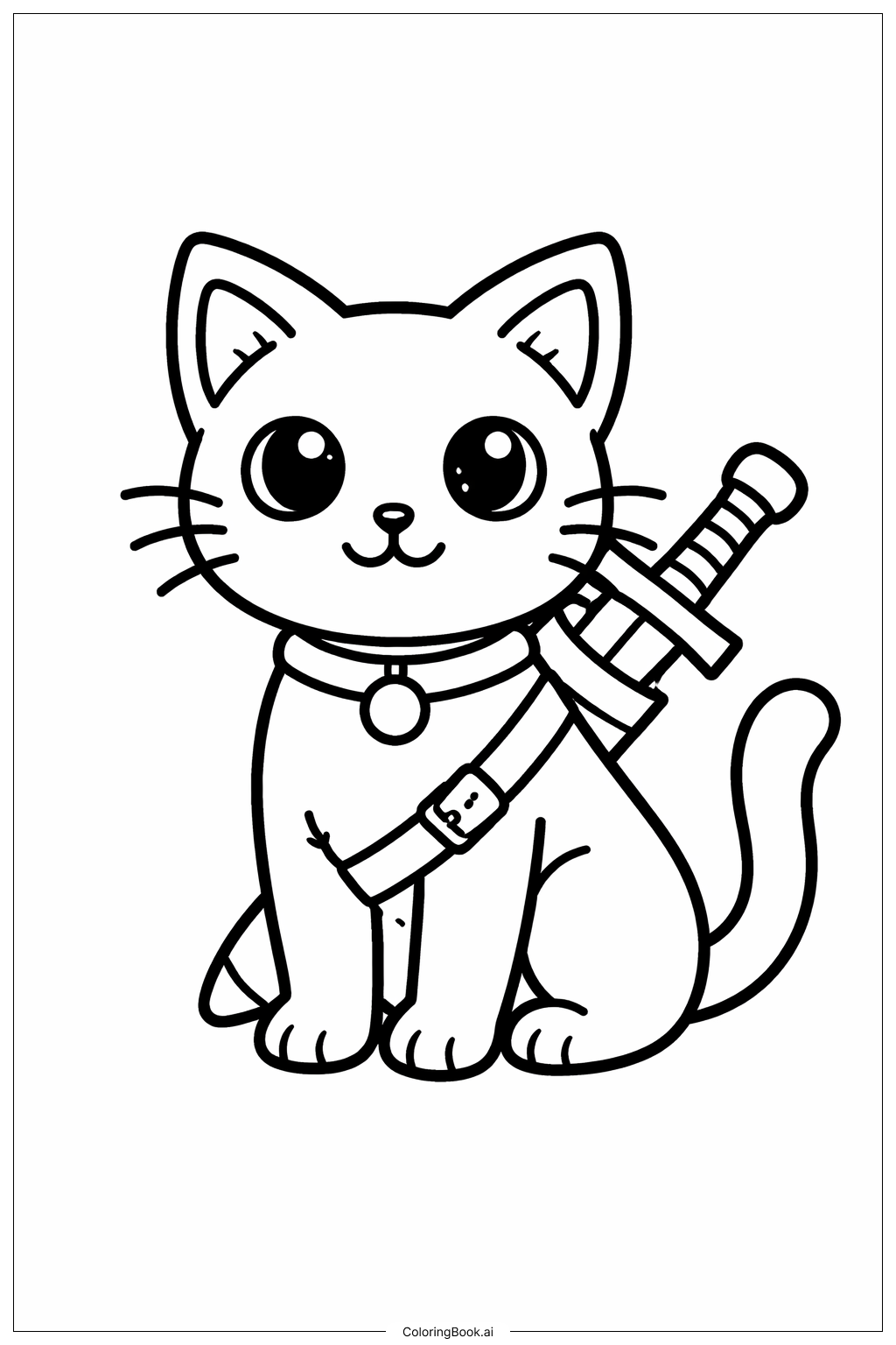  戰士貓 微笑中著色頁 