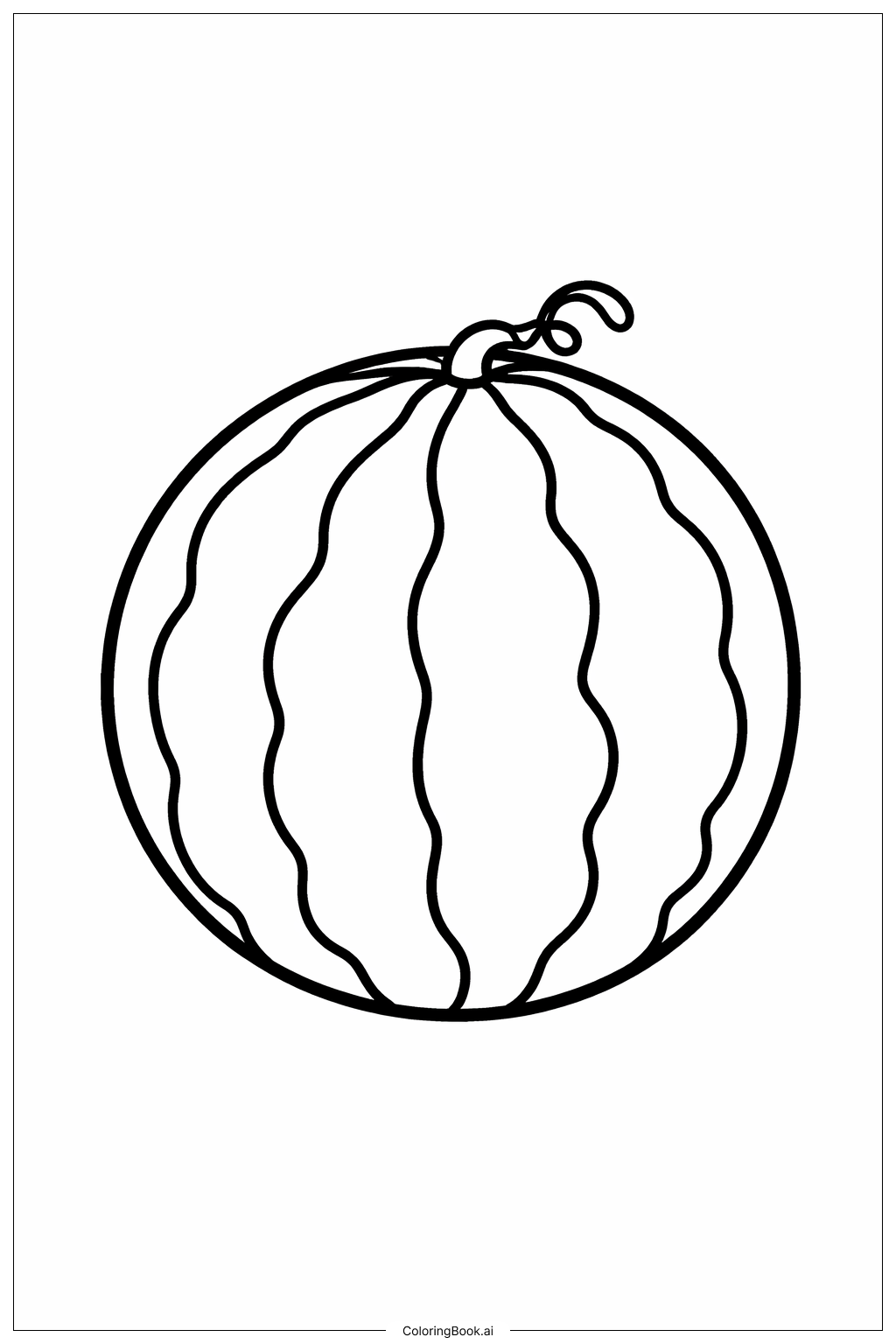  西瓜球玩具填色页 