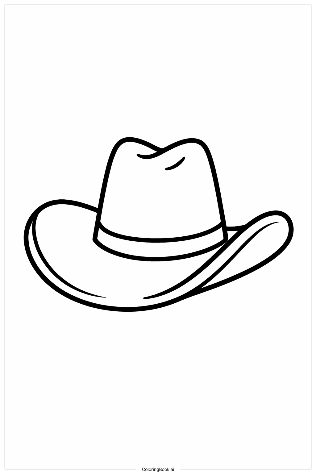  Western Cowboy Hat Coloring Page 
