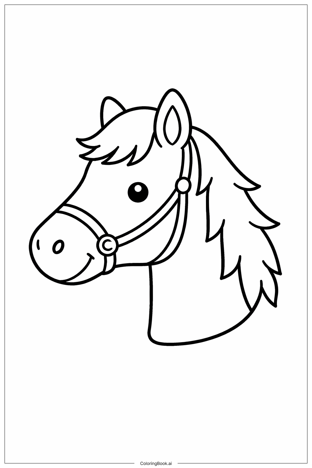  Western Horse Head Coloring Page 
