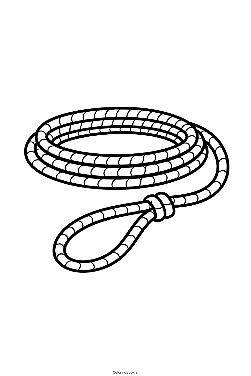  Western Lasso Loop Coloring Page 