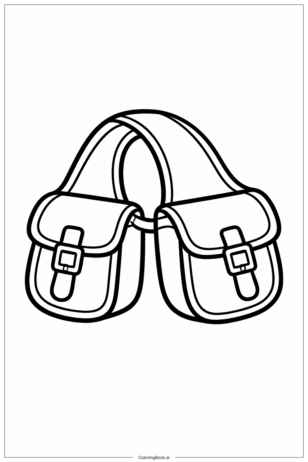 Western Saddle Bag Coloring Page