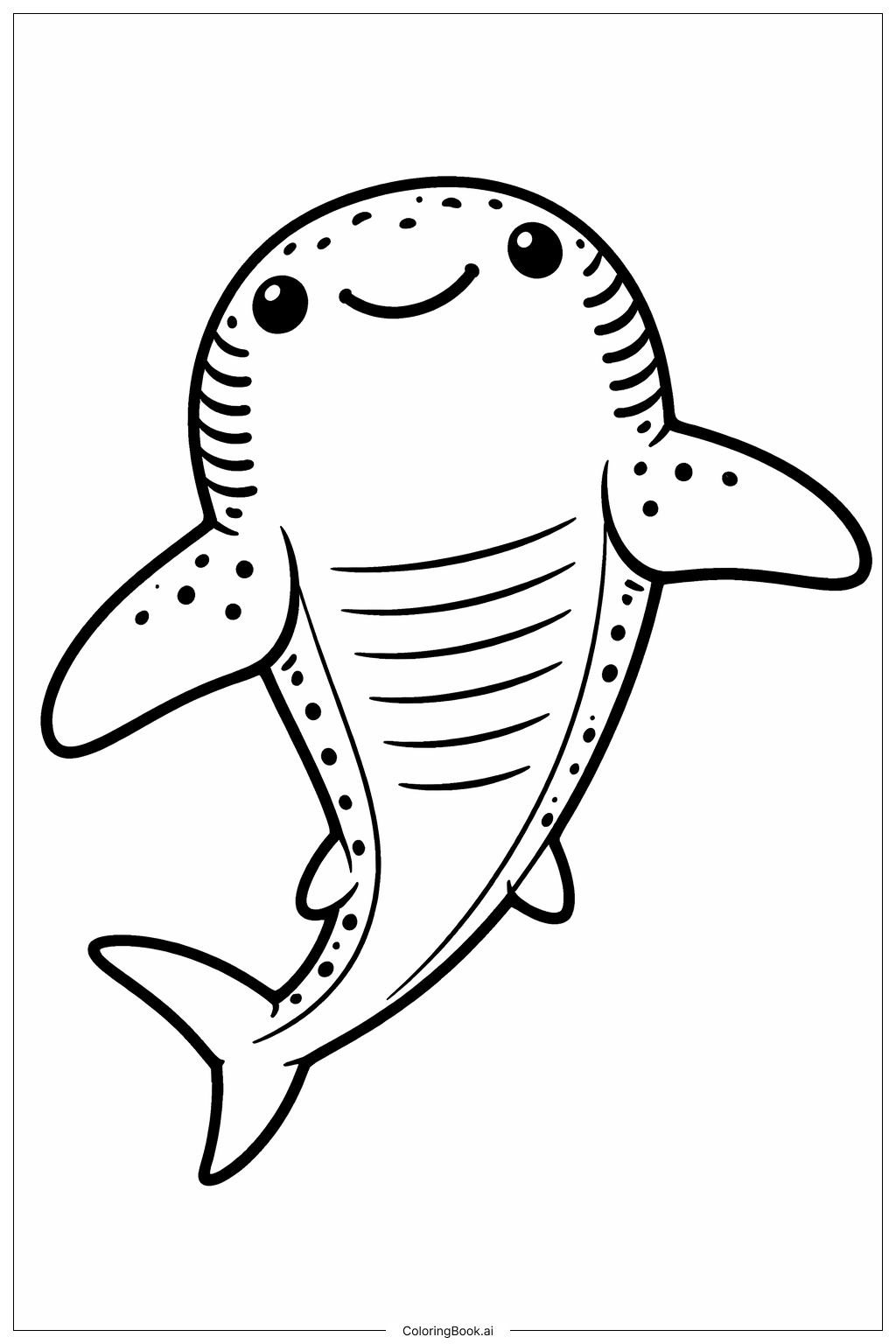  Walhai schaut nach oben Ausmalseite 