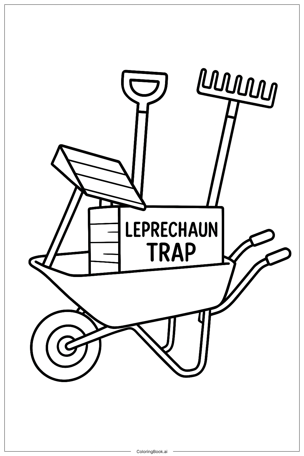  Schubkarren Koboldfalle Ausmalseite 