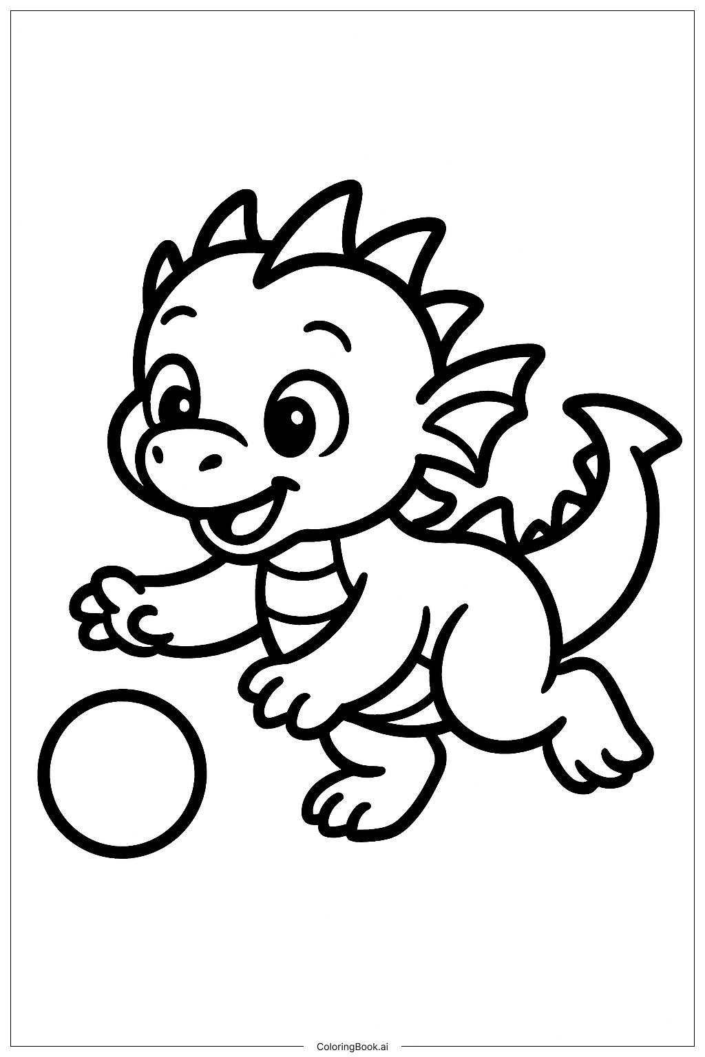  Wings Of Fire Dragon Cub Playing Coloring Page 