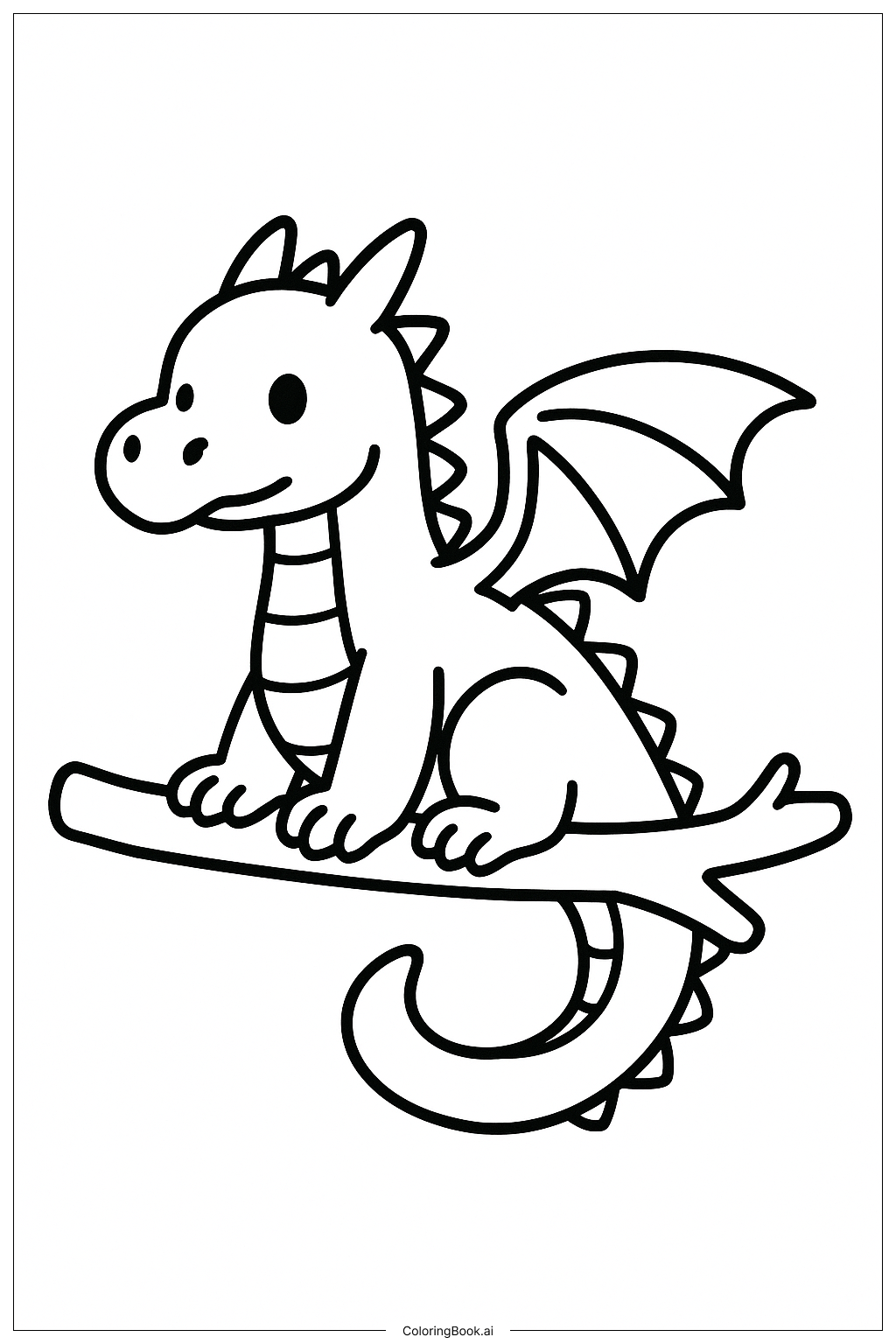  Wings Of Fire Dragon On Branch Coloring Page 