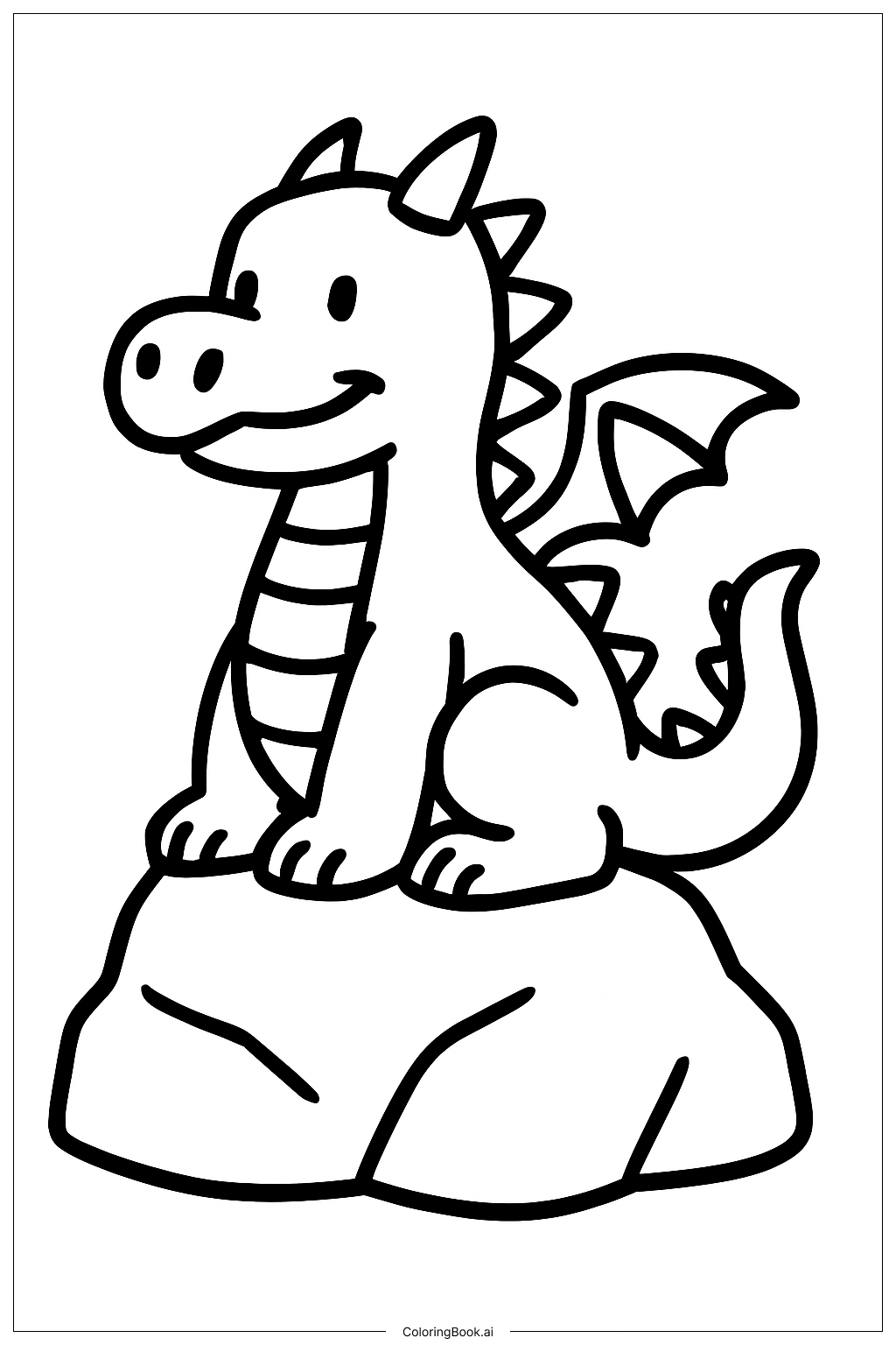  Wings Of Fire Dragon On Rock Coloring Page 