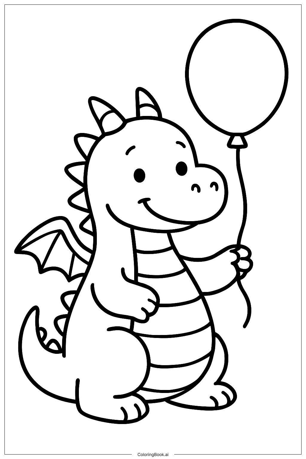  Wings Of Fire Dragon With Balloon Coloring Page 