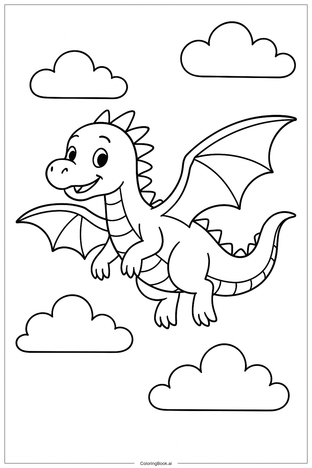Dragon Wings Of Fire avec Nuages Simples