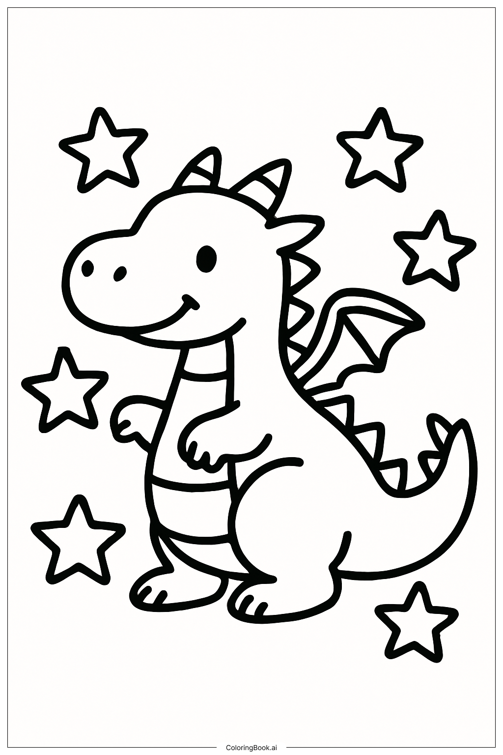  Wings Of Fire Dragon With Stars Coloring Page 