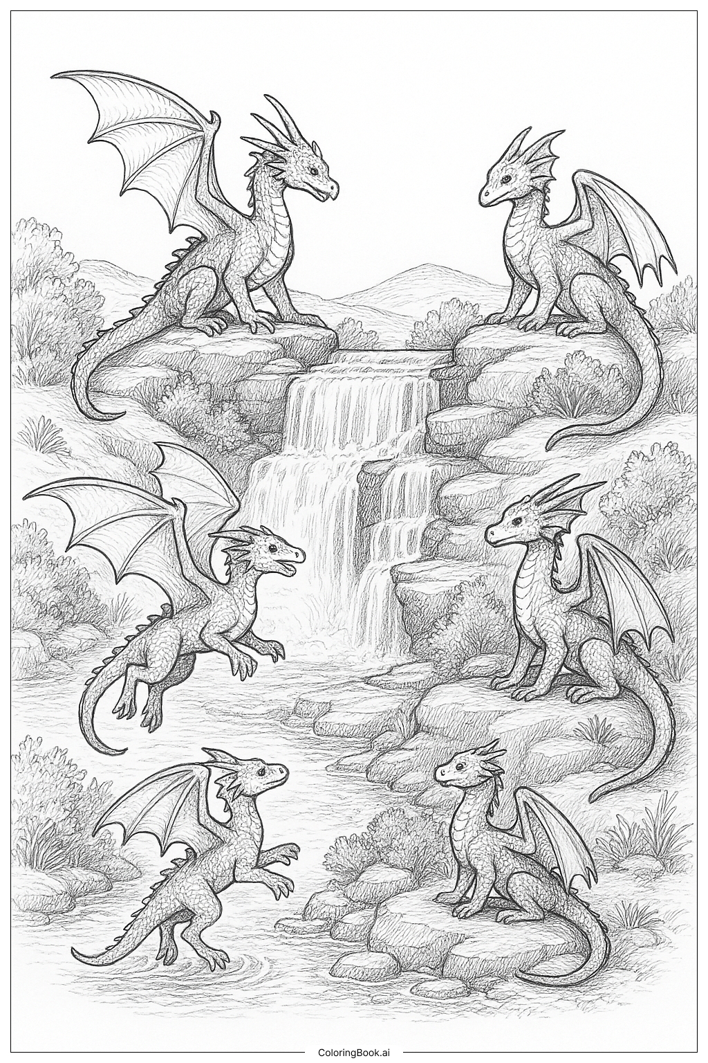  ウィングス・オブ・ファイアの塗り絵ページ 