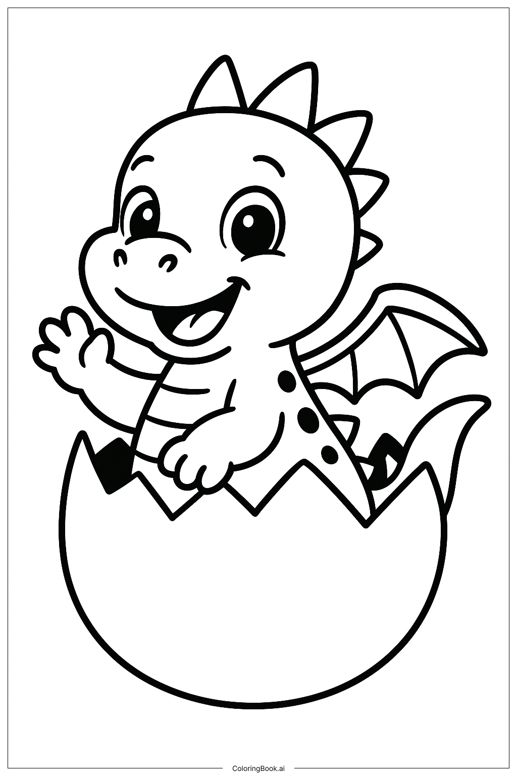  Wings Of Fire Smiling Hatchling Coloring Page 