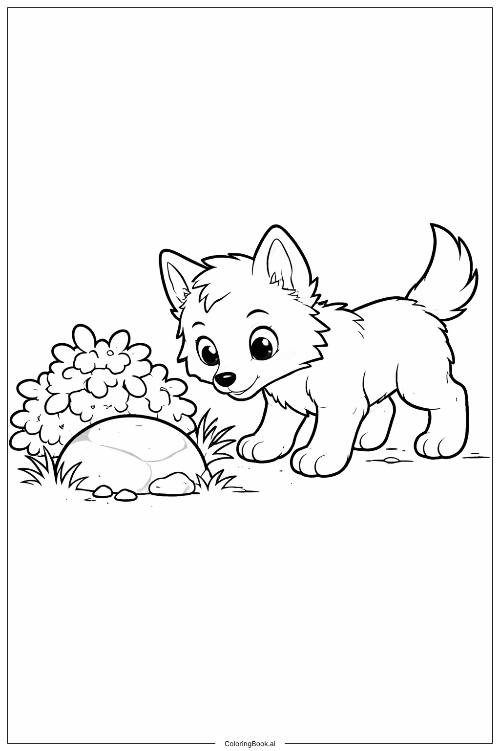 늑대 새끼 탐험 색칠공부 페이지