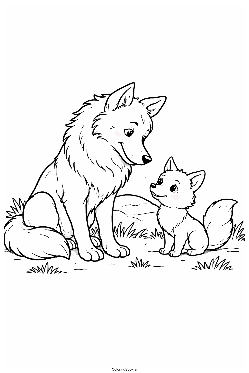  Trang tô màu Cuộc Gặp Gỡ Của Sói Và Cáo 