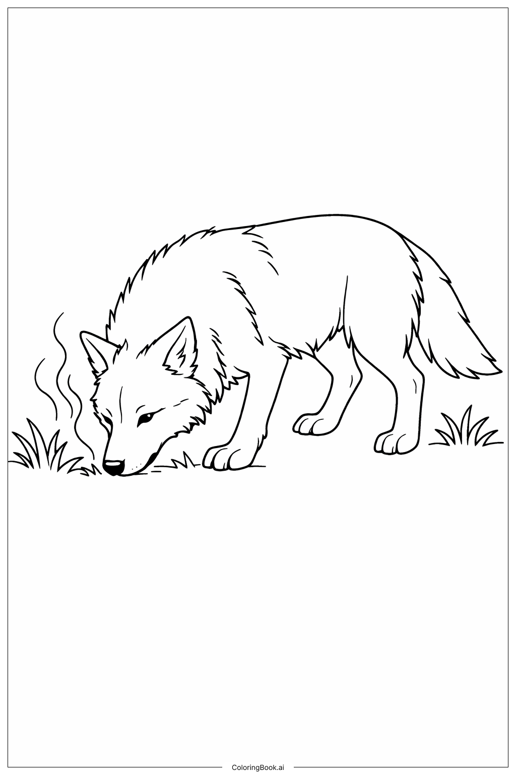  Trang tô màu Sói Theo Dõi Mùi 