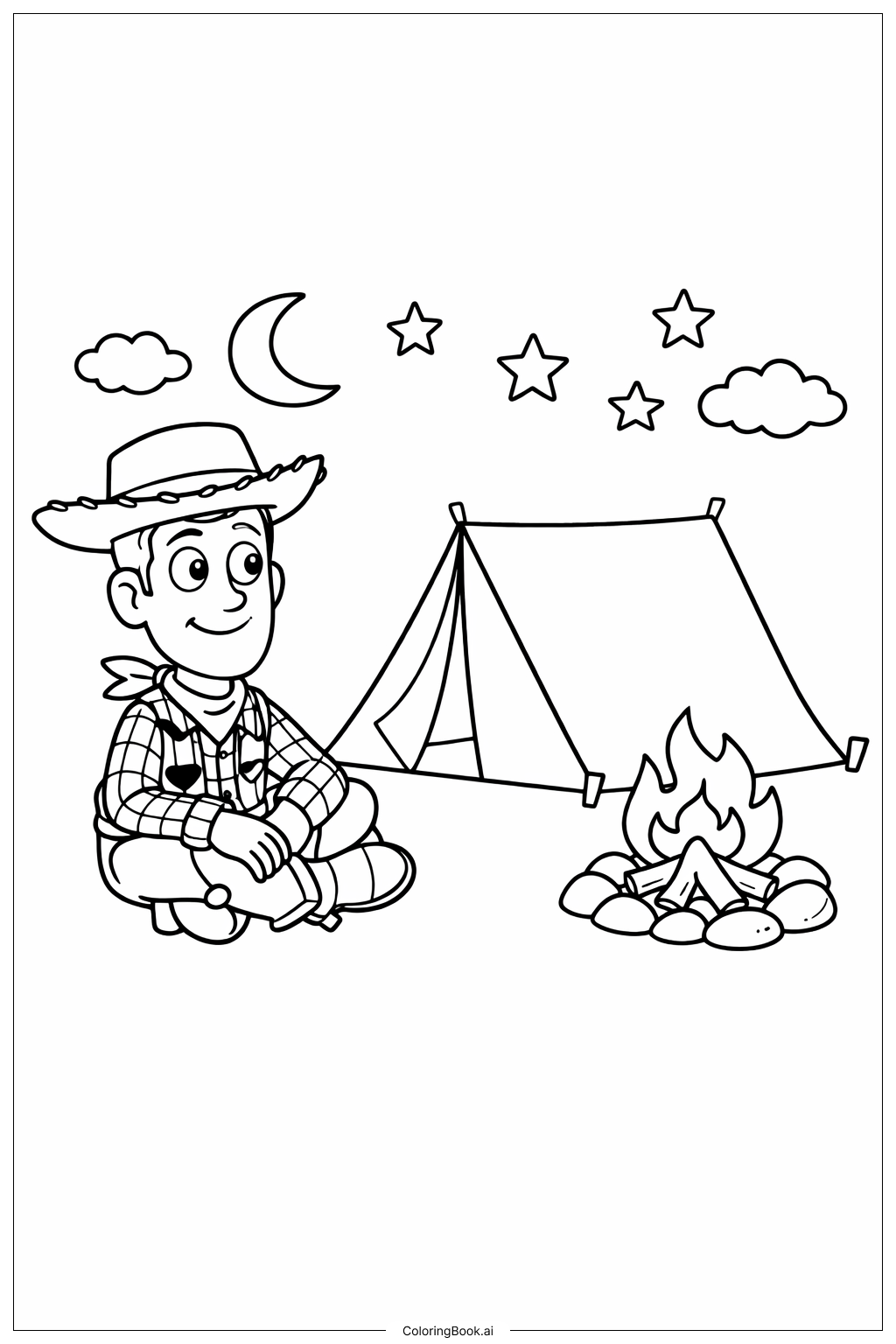 Escena de Camping con Woody