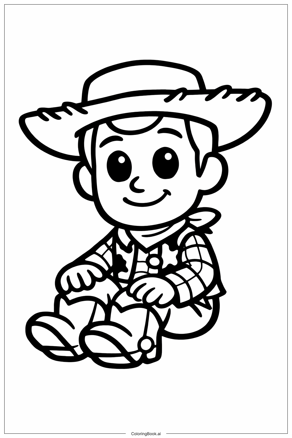 Woody de Toy Story sentado