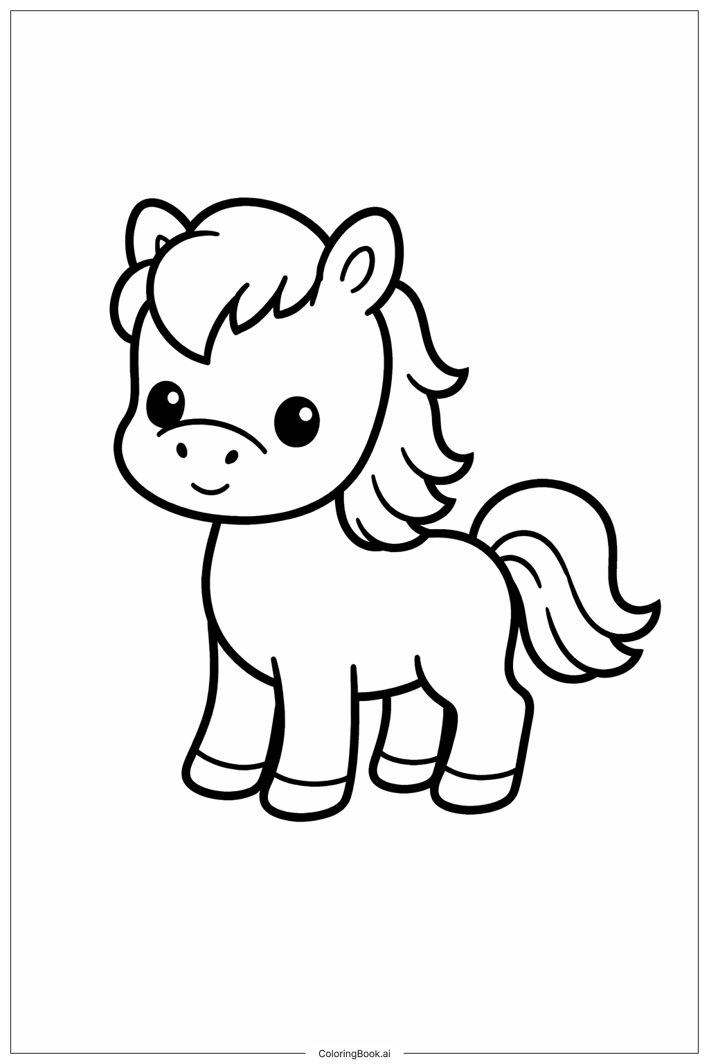  馬年寶寶小馬著色頁 