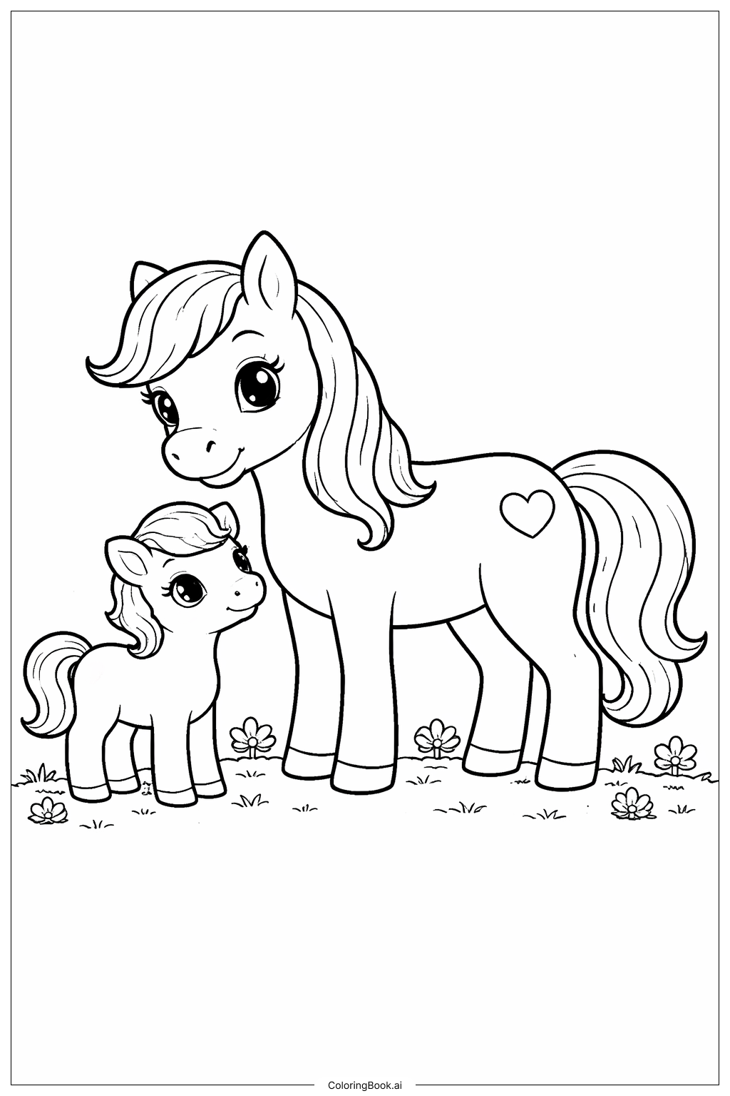  Year Of The Horseの塗り絵ページ 