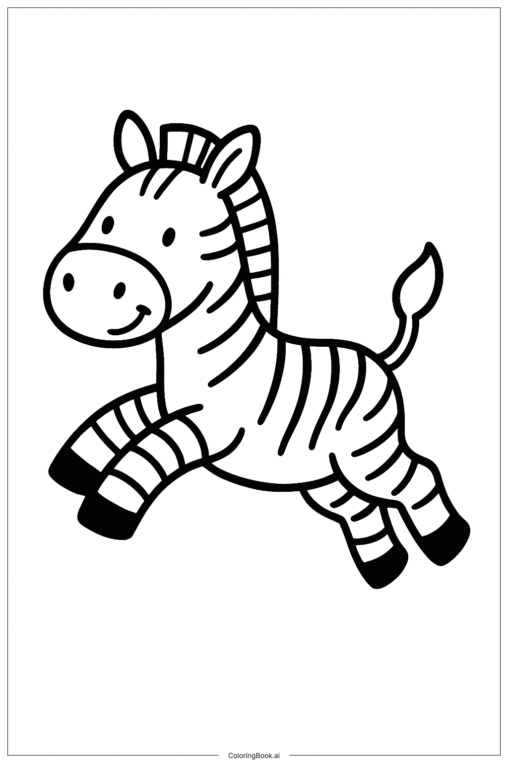  얼룩말 점프 색칠공부 페이지 