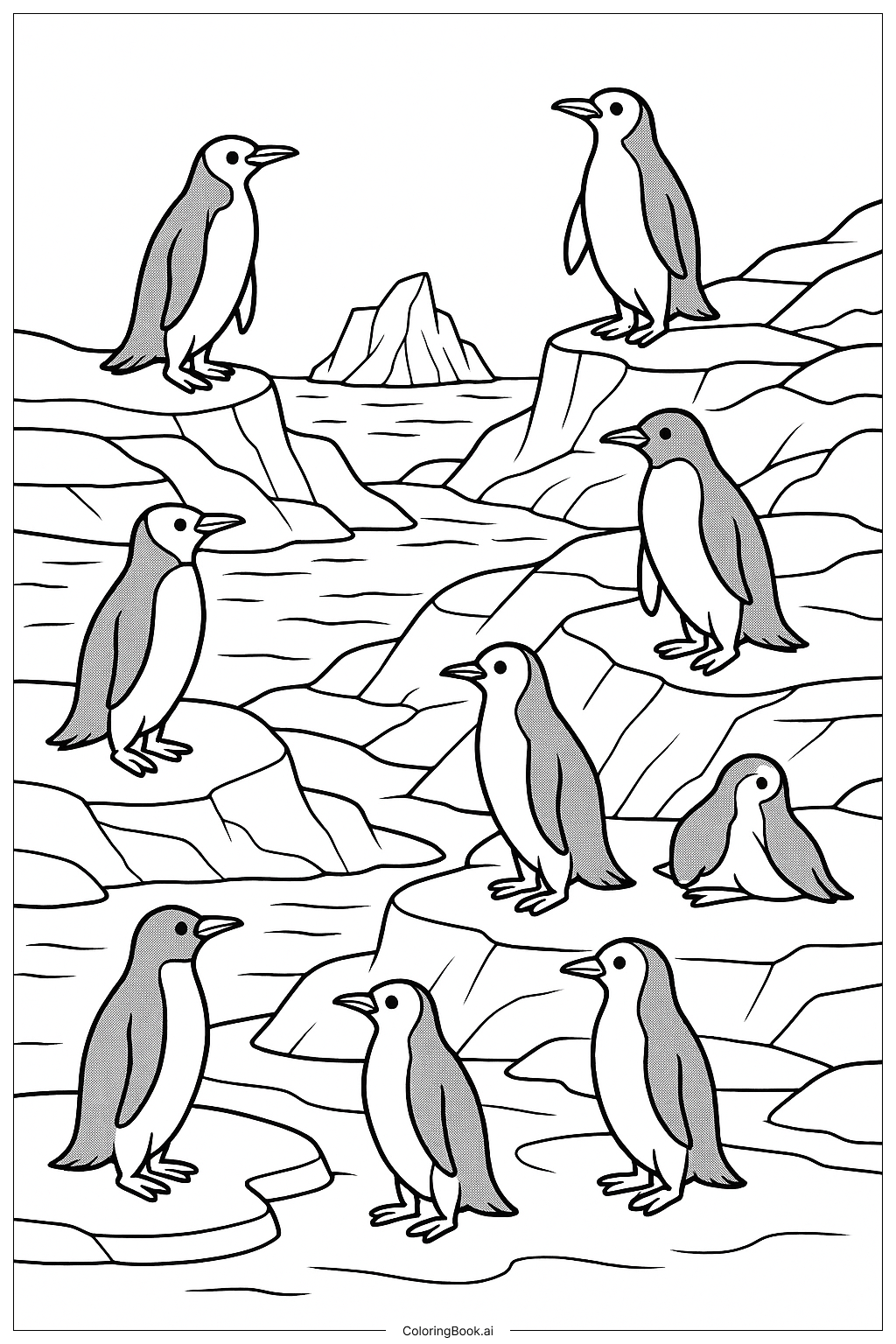Escena de la Colonia de Pingüinos del Zoológico