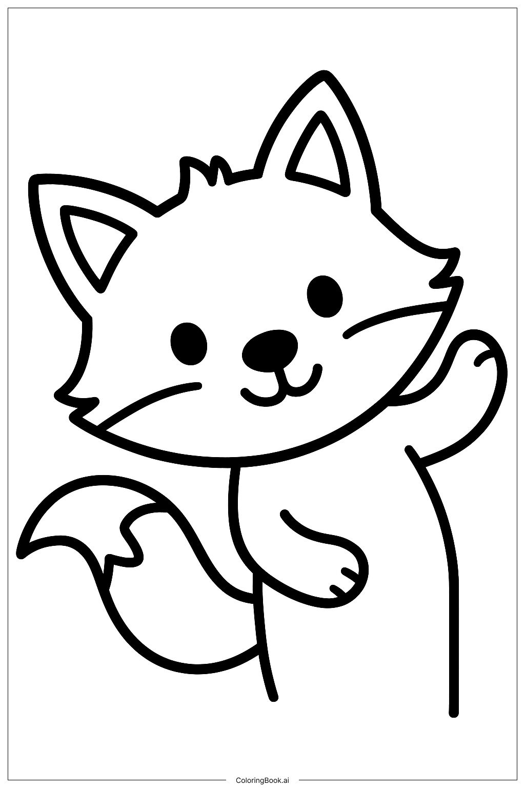  Zootopia Fox Peek Coloring Page 