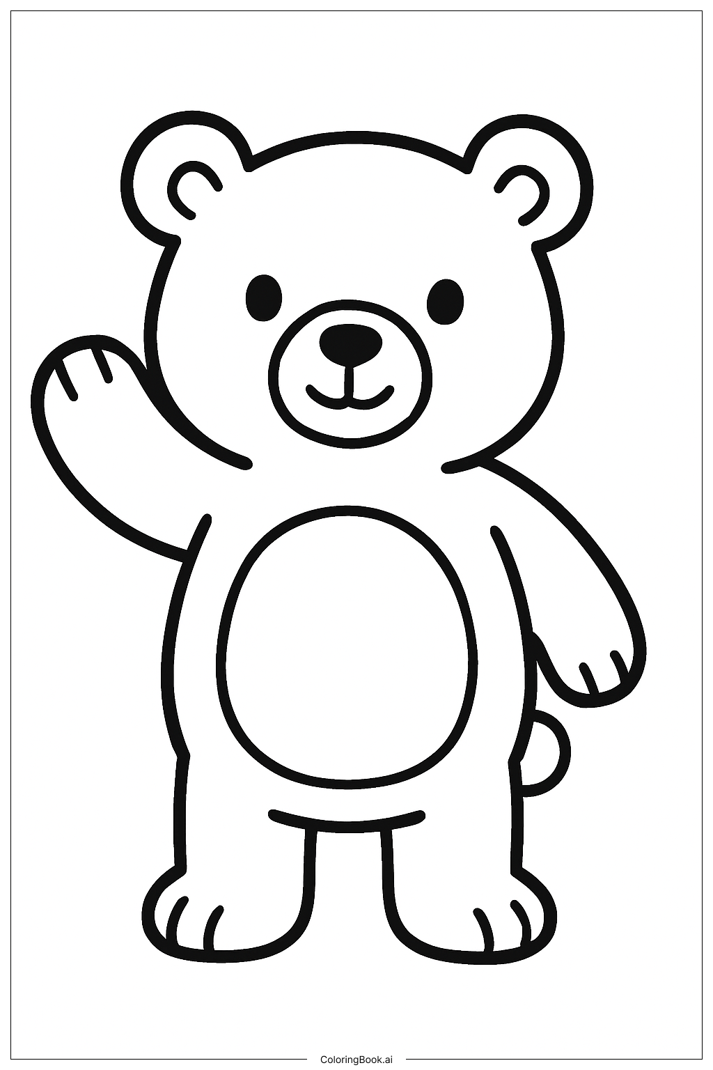  Zootopia Little Bear Coloring Page 