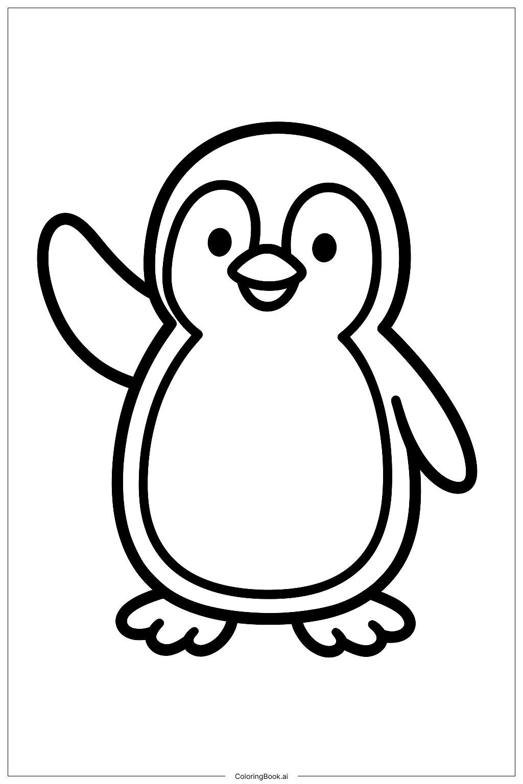  주토피아 펭귄 친구 색칠공부 페이지 