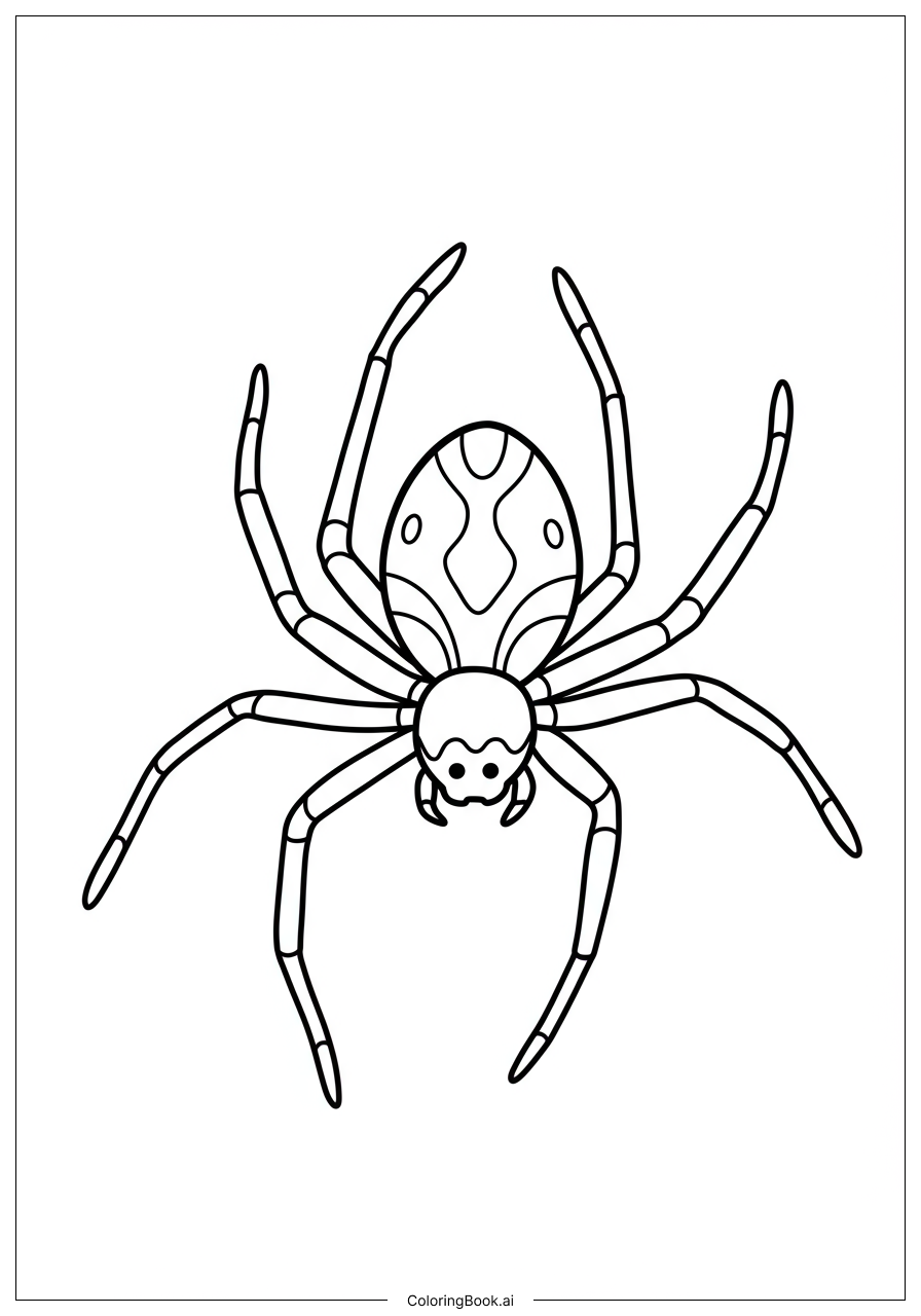Ausmalbild: Charmante Spinne Ausmalbild: Entfesseln Sie Ihre Kreativität mit komplizierten Designs!