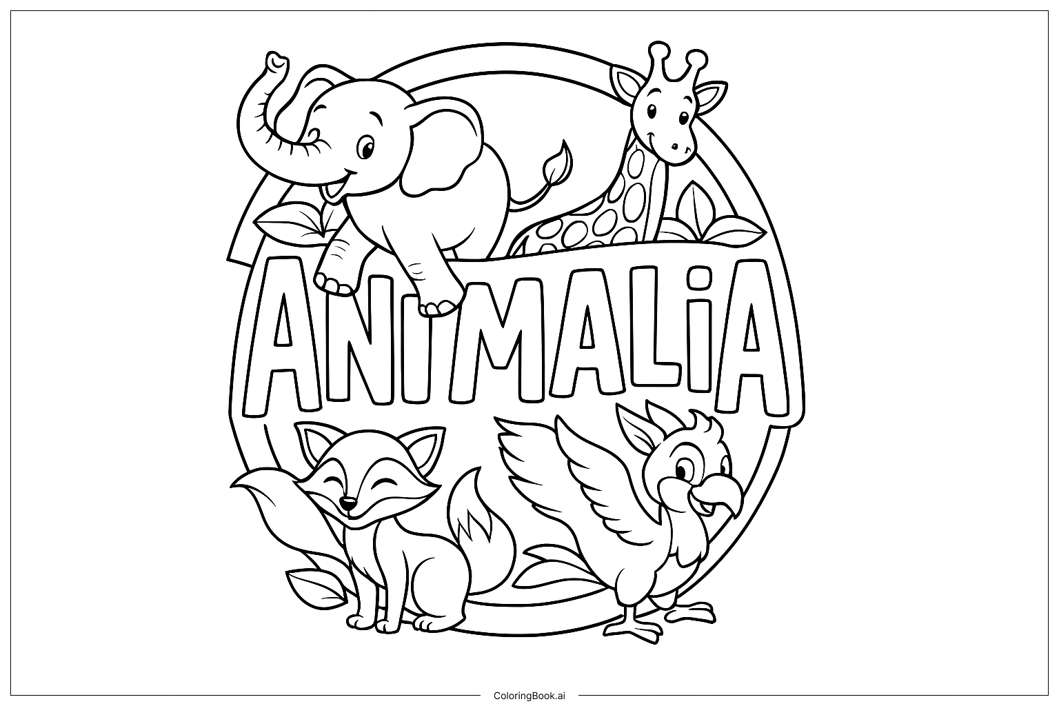 Ausmalbild: Verspielte Tierfreunde: Ein aufregendes Abenteuer mit Ausmalbildern wartet auf dich!