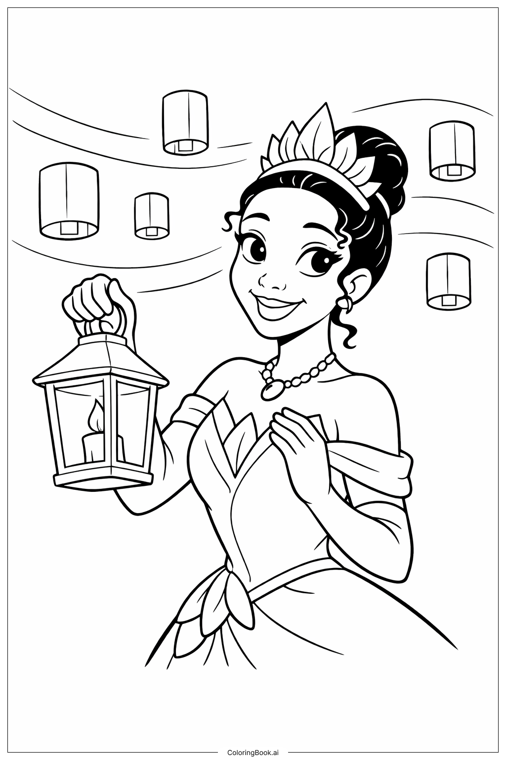 Tiana Disney Princess Coloring Pages 100+ Coloring Pages Ideas