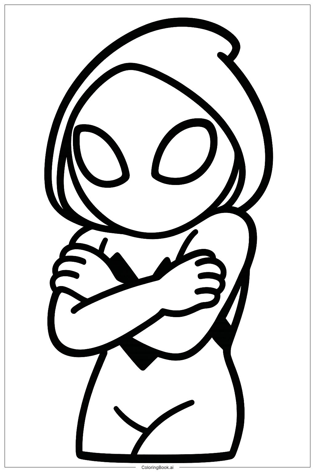 宇宙のゴーストスパイダー 塗り絵ページ 無料のPDF PNGプリント