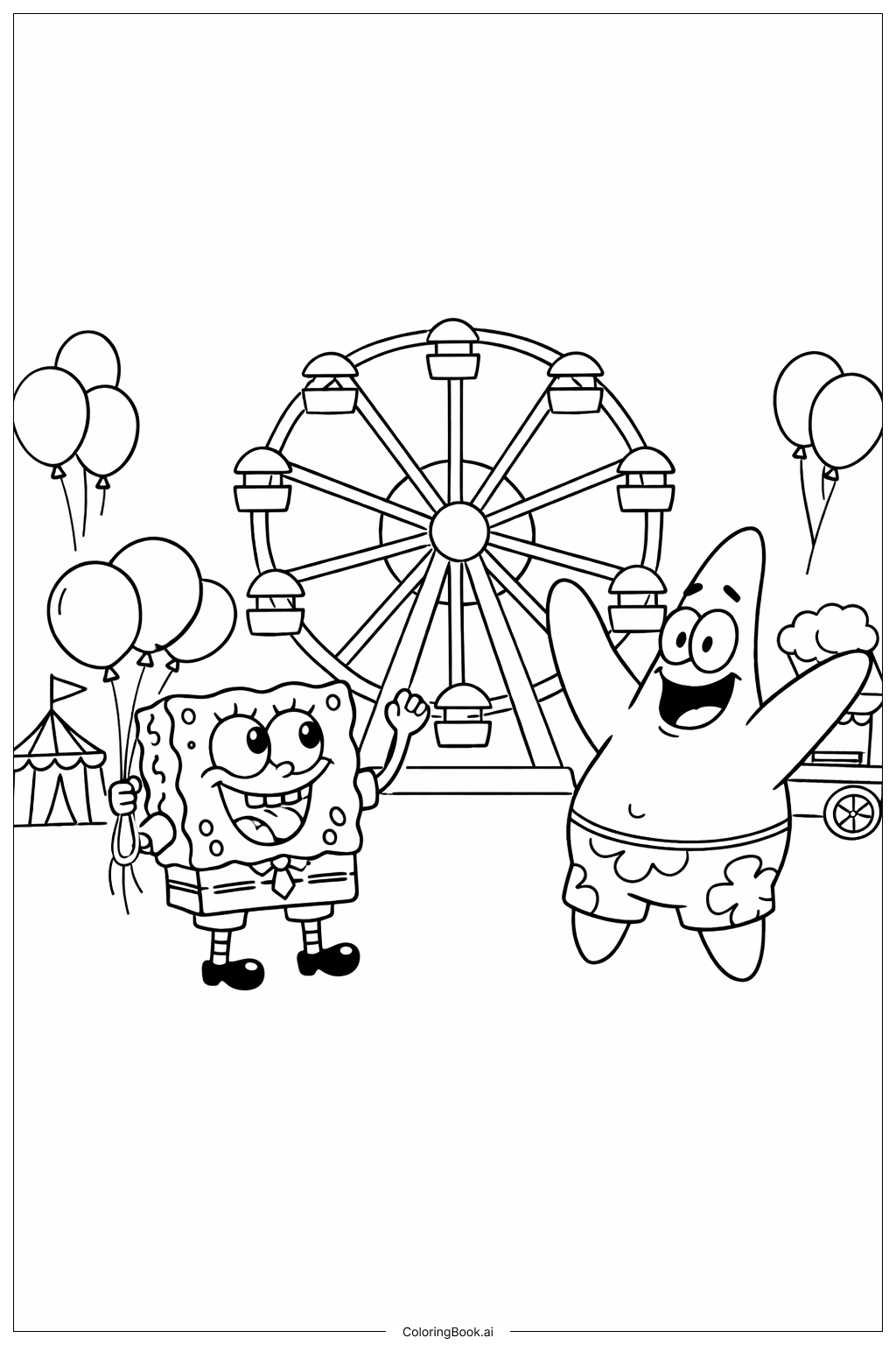 Cartoons Coloring Pages Spongebob And Patrick Coloring Pages
